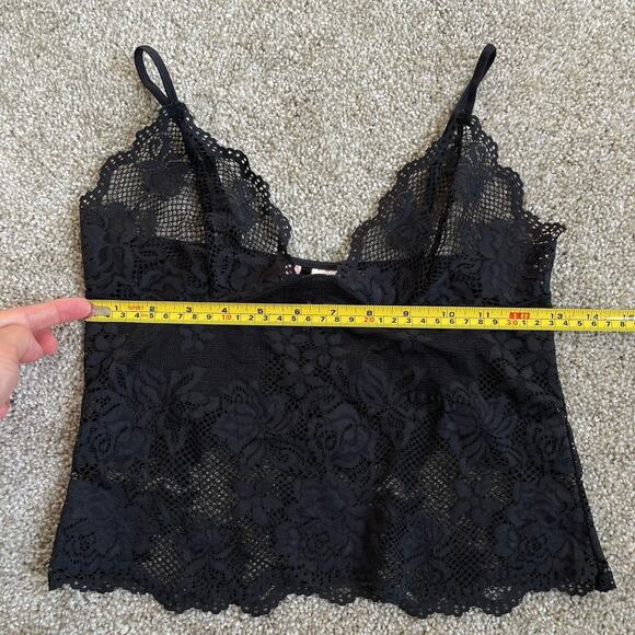 Victoria’s Secret Black Lace Crop Top Bralette Small Grunge Goth Y2K Wimsigoth - Picture 7 of 10